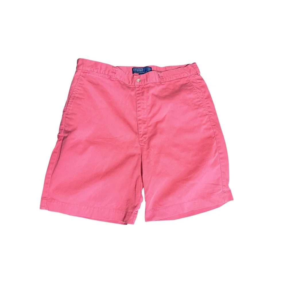 Polo Ralph Lauren 90s Mens 36 Philip Short Vintage Fade Red Chino Cotton 8